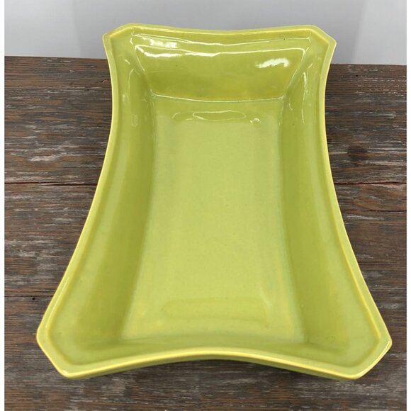 Vintage Green Ceramic Serving Dish 10X7 Kitchenware Tableware Decor - Picture 6 of 11